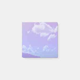 Post-It Notes Clouds Mountain Purple Scenery 