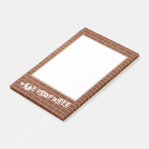 Post-it® Notes collantes avec mur de briques et texte perso