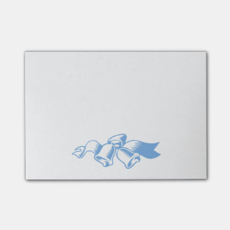 Post-it® Notes collantes bleues de Bells de Noël