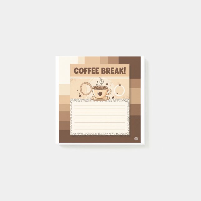 Post-it® Notes collantes "Coffee Break" (Devant)