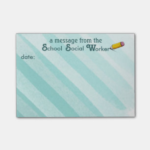 Post-it® Notes collantes d'aquarelle d'assistant social
