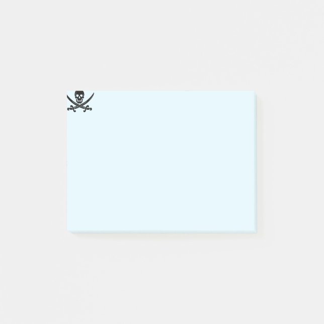 Post-it® Notes collantes de crâne et de pirate d'os (Devant)