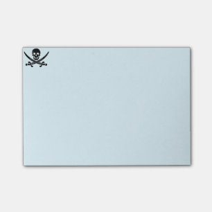 Post-it® Notes collantes de crâne et de pirate d'os