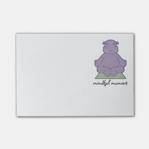 Post-it® Notes collantes d'hippopotame conscient de moment