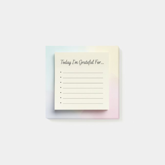 Post-it® Notes collantes du "Journal de gratitude" (Devant)