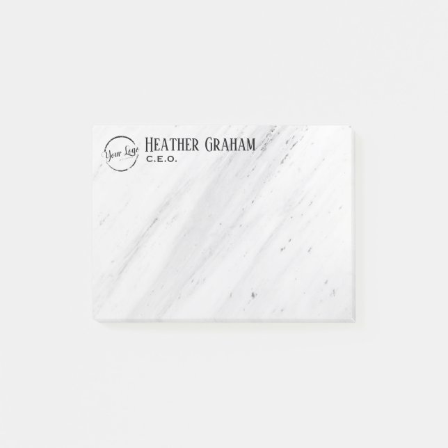 Post-it® Notes collantes personnalisables en marbre pour la (Devant)