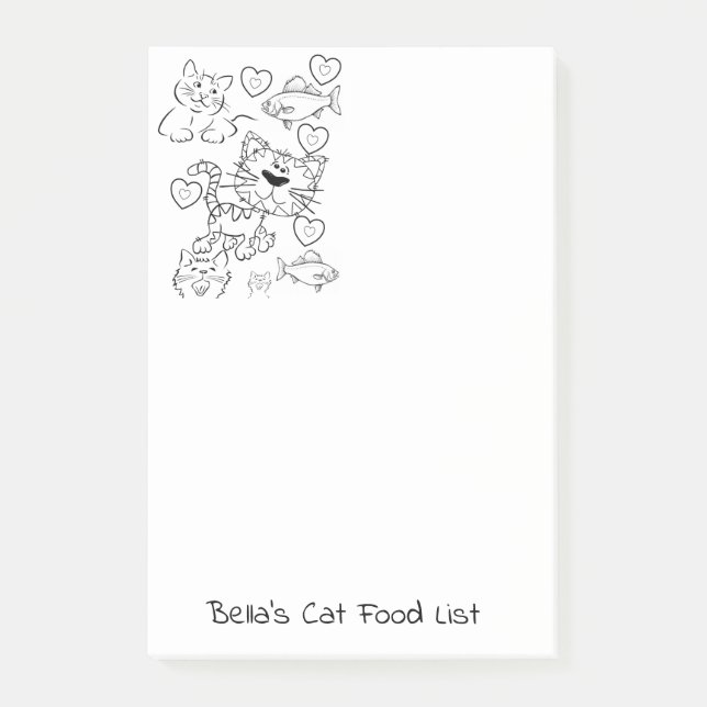 Post-it Notes Coloriage Chats Chatons (Devant)