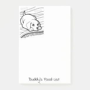 Post-it Notes Coloriage Chien