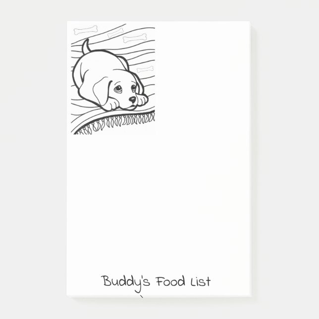 Post-it Notes Coloriage Chien (Devant)