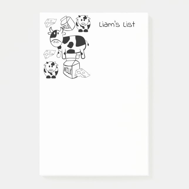 Post-it Notes Colouring Cows (Front)