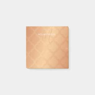 Post It Notes - Copper Lattice Initial Name