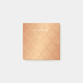 Post It Notes - Copper Lattice Initial Name