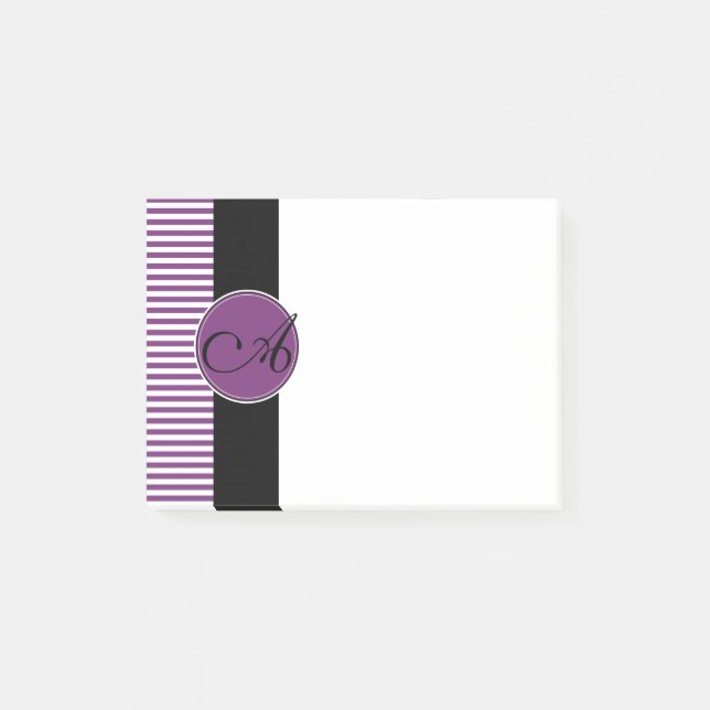 Post It Notes, Custom Monogram Post-it Notes (Front)