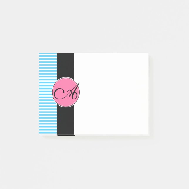 Post It Notes, Custom Monogram Post-it Notes (Front)
