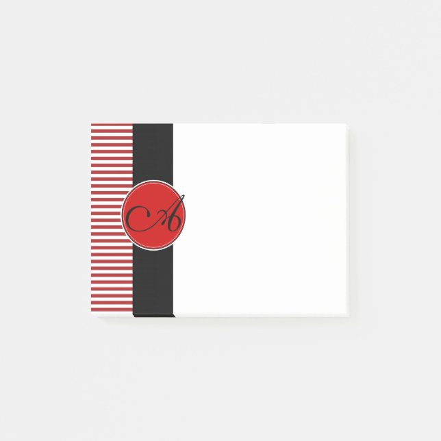 Post It Notes, Custom Monogram Post-it Notes (Front)