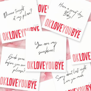 Post-it® Notes d'amour romantique sucré Notes en rouge rose