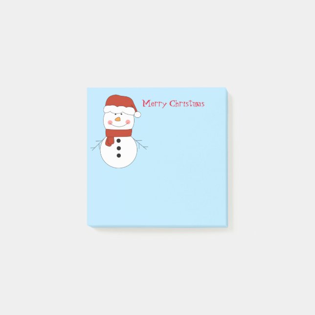 Post-it® Notes d'après-midi de Noël Snowman (Devant)