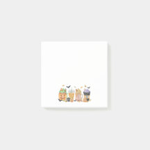 Notes d'auto-collage citrouille mignon