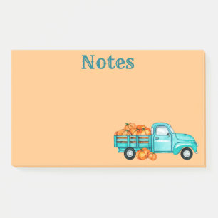 Post-It Notes de camion de récolte de citrouilles 