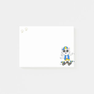 Post-it® Notes de chat patineur mignon