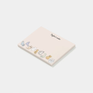 Post-it® Notes de chats mignons personnalisés pour l'Amoure