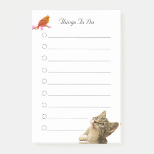 Post-it® Notes de choses à faire pour oiseaux et chats