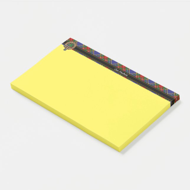 Post-it® Notes de Clan MacBeth Crest (Incliné)