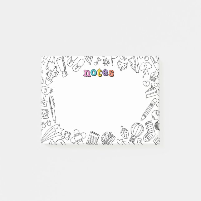 Post-it notes de coloriage Cool (Devant)
