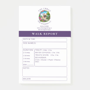 Post-it® Notes de compte rendu de promenade de chien - Boul