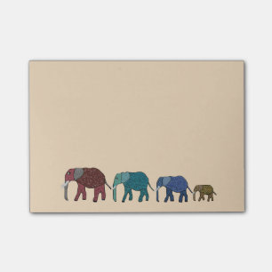 Post-it® Notes de Courrier-it® d'éléphants africains