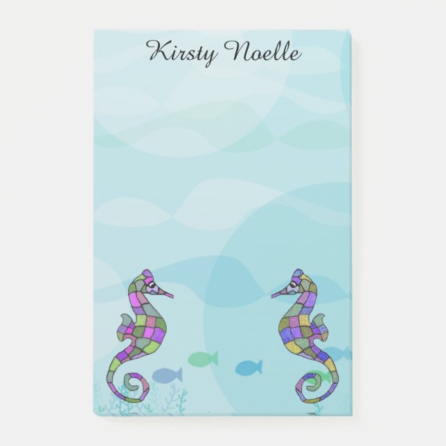 Post-it® Notes de Courrier-it® d'hippocampes (Devant)
