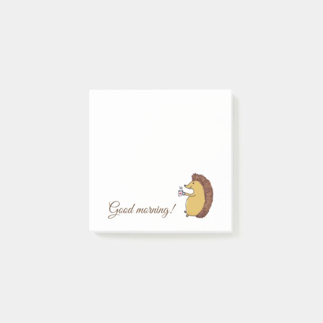 Post-it® Notes de dessin de hérisson mignon (Devant)