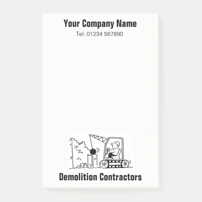 Post-it® Notes de dessin des services de démolition (Devant)