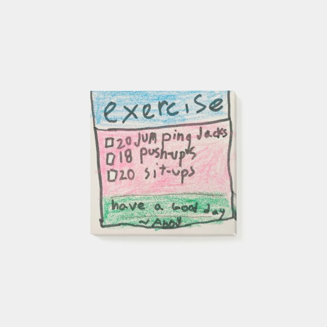 Post-it® Notes de fin d'exercice quotidiennes (Devant)