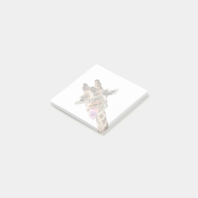 Post-it® Notes de Girafe Drôle (Incliné)