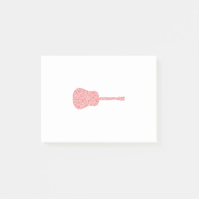 Post-it® Notes de guitare en rouge (Devant)