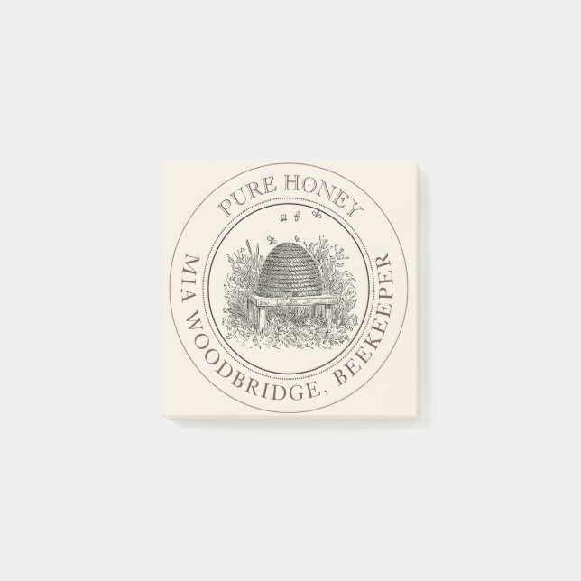 Post-it® Notes de la publication de l'annonce de l'apiculte (Devant)