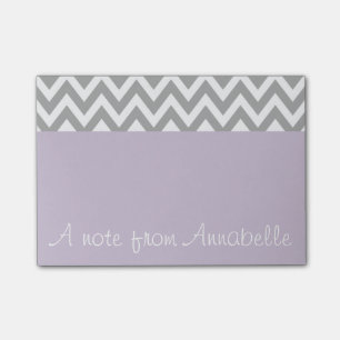 Post-it® Notes de l'article personnalisé Lavender Grey
