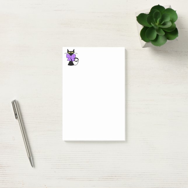 Post-it® Notes de nature de chat noir  (Bureau)