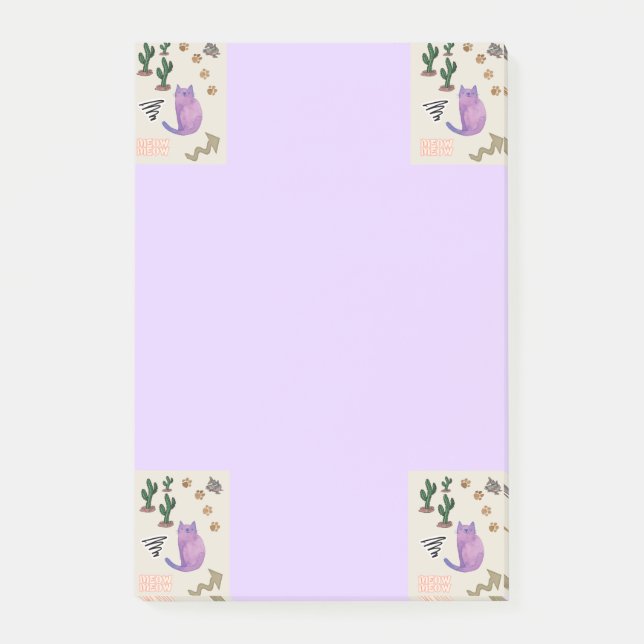 Post-it® Notes de poisson-chat cactus (Devant)