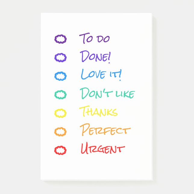 Post-it® notes de post-it arc-en-ciel (Devant)