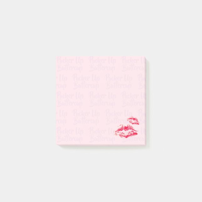 Post-it® Notes de post-it chics de lèvres rouge-rose (Devant)