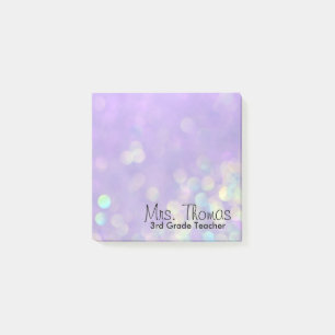 Post-it® Notes de post-it de Bokeh (pourpres)