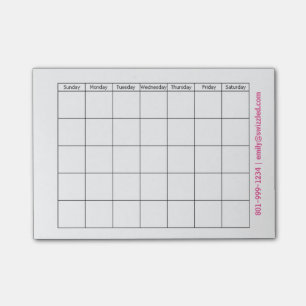 Post-it® Notes de post-it de calendrier