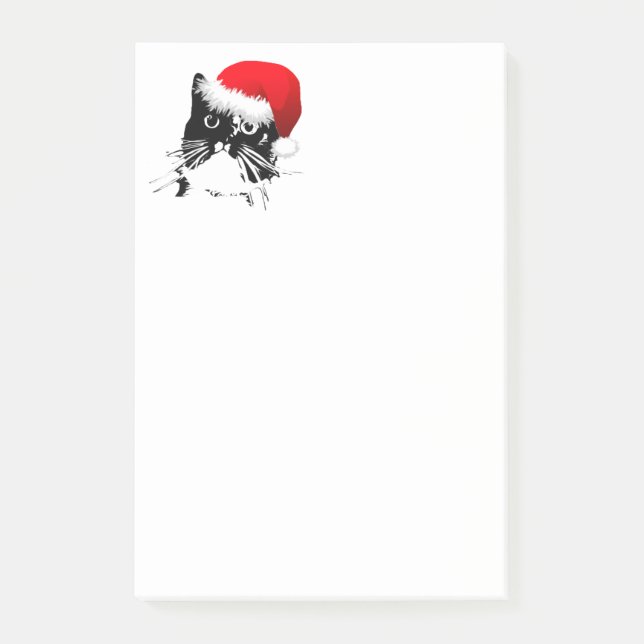 Post-it® Notes de post-it de chat de Père Noël (Devant)