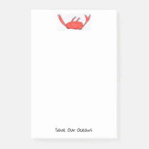 Post-it® notes de post-it de crabe