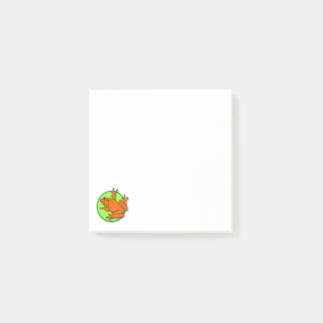 Post-it® Notes de Post-it© de la grenouille orange (Devant)