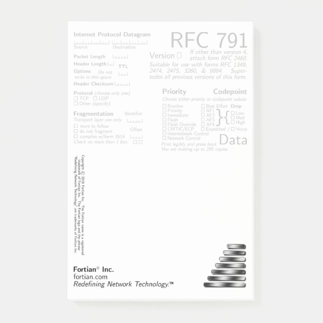 Post-it® Notes de post-it de post-its de RFC 791 (Devant)