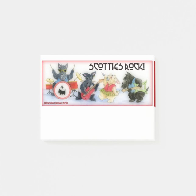 Post-it® Notes de post-it de roche de Scotties (Devant)