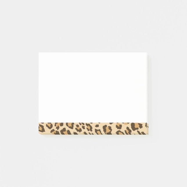 Post-it® Notes de post-it d'empreinte de léopard (Devant)